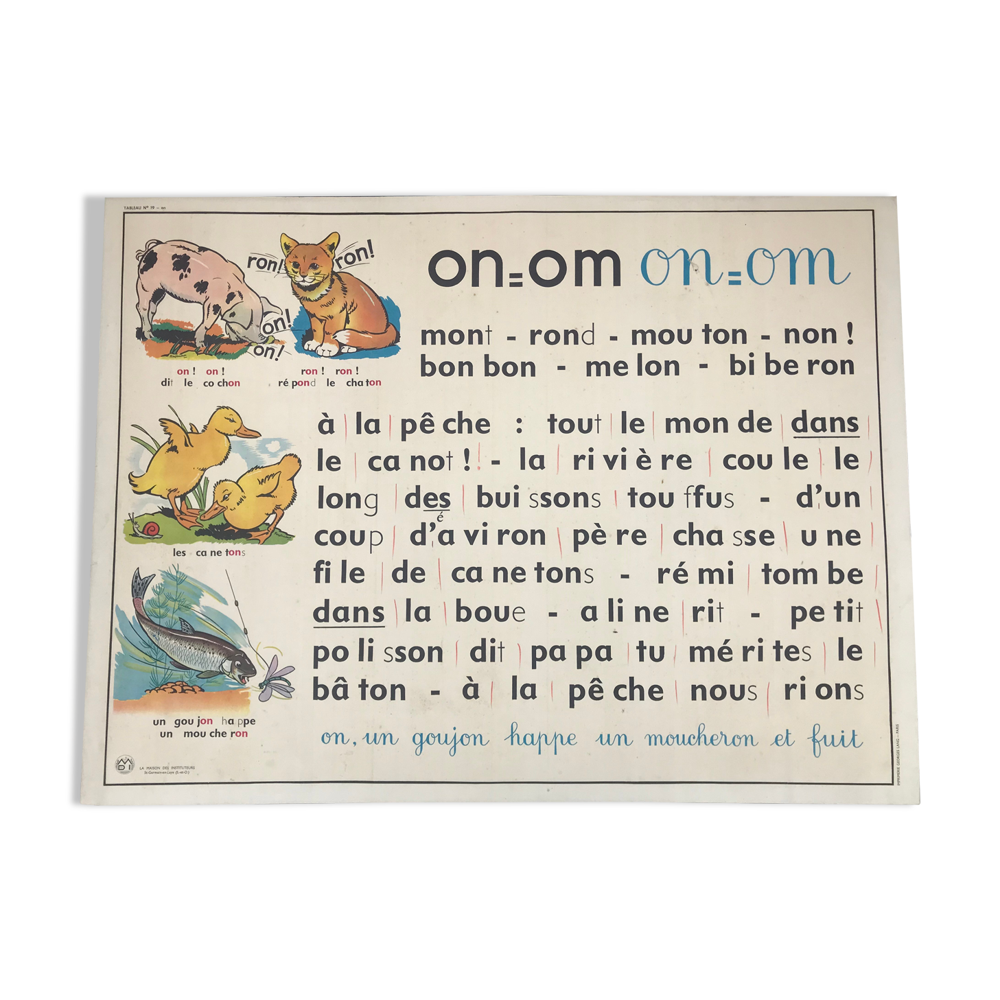 Vintage school poster