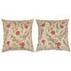 SET OF 2 - 100% Silk Accent Pillow Covers. Embroidered Cushions. Handmade Throw Pillows. Traditional Toss Pillows