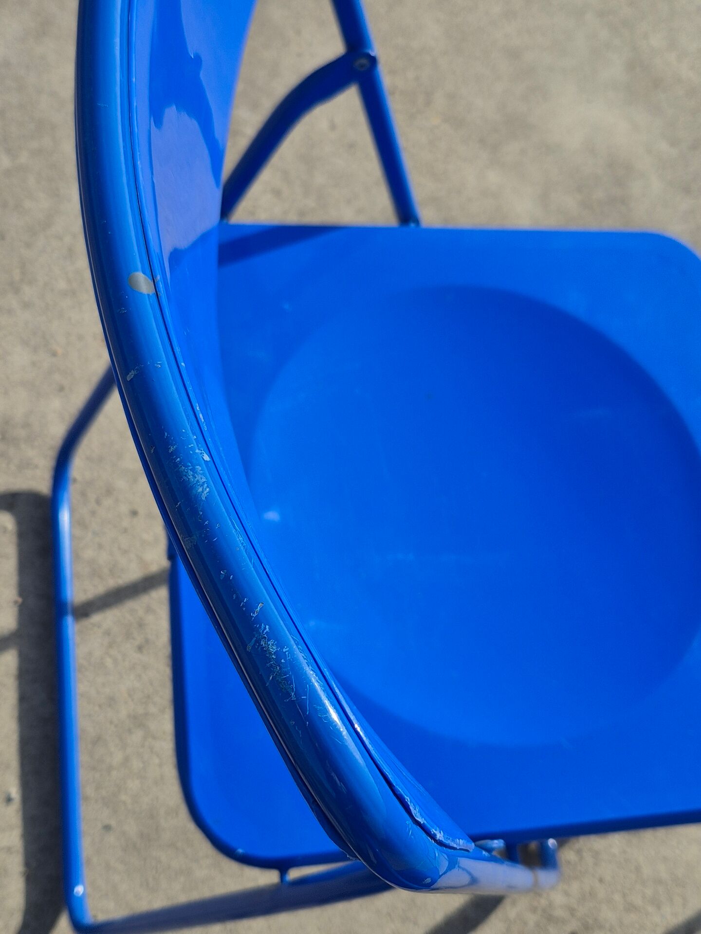 Ensemble de 3 chaises pliantes vintage TED IKEA bleues des années 1980 Nield Gammelgaard.