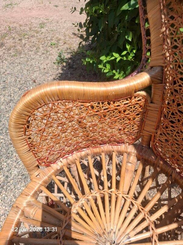 Fauteuil rotin style Emmanuelle