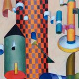 Peinture abstraite franco balleri 2008 huile sur toile