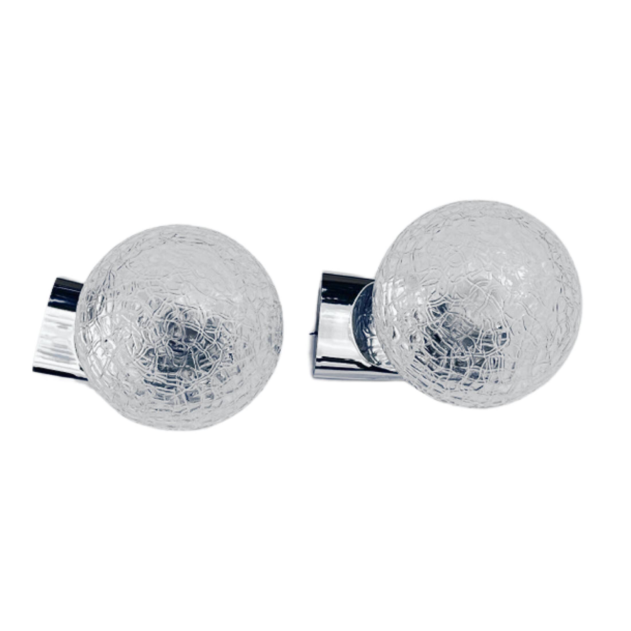 Pair of DusselPlastic wall lamps Germany, 1980s