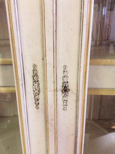 Beige cerused bookcase