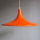 Large vintage orange plastic pendant light