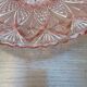 Grand plat Art déco verre rose