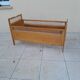 Lit bébé vintage bois et rotin année 60 enfant