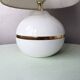 Vintage ceramic table lamp with 1980 fabric lampshade
