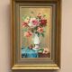 Oil on Canvas – “Still Life with Vase” by R.P. Vintage & Framed 28×40cm
