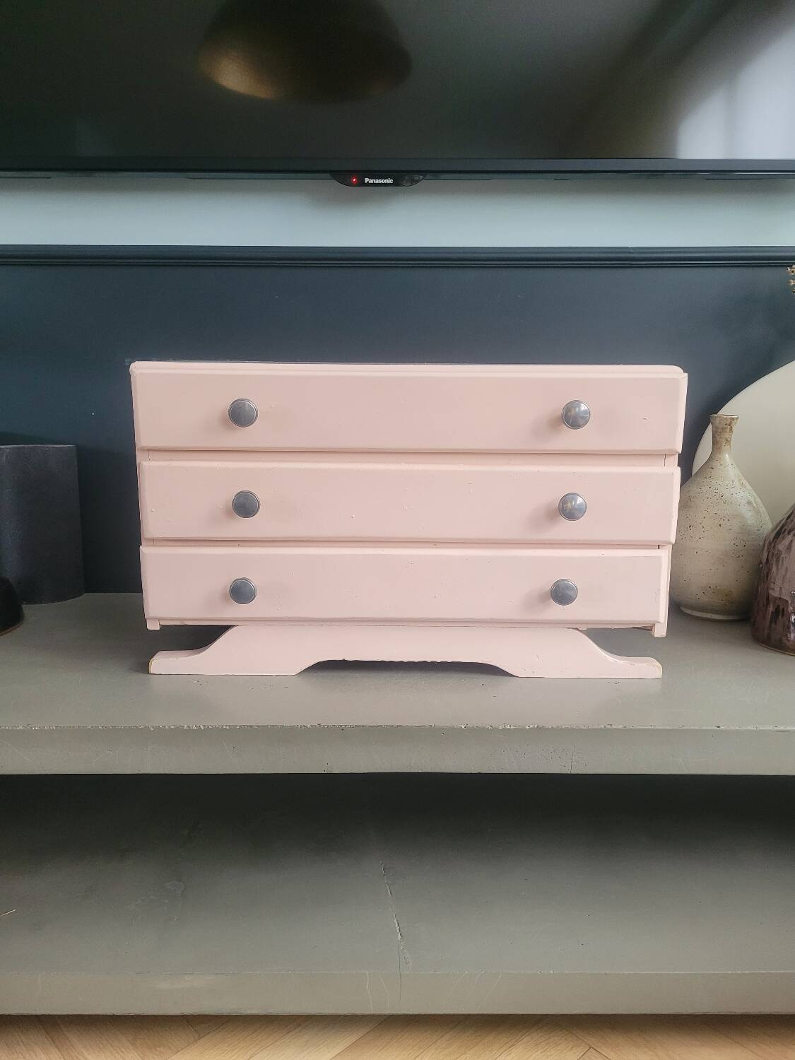 Small art deco wooden chest of drawers