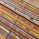 Kilim Vintage Anatolien Rayé – Tons Pastel Multicolores, Style Bohème