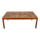 1980s Danish end-grain mosaic coffee table by Middelboe & Linduma for Tranekaer