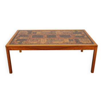 Table basse danoise en mosaïque de bout des années 1980 par Middelboe & Linduma pour Tranekaer