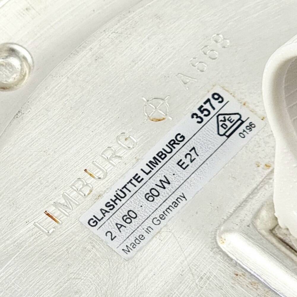 Geometric Transparent Glass Ceiling Light/Flush Mount From Limburg, Germany, 1970s