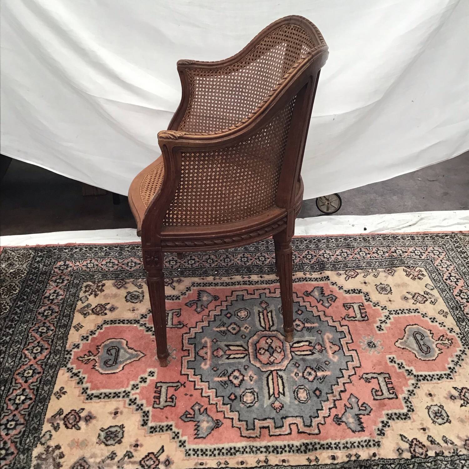 Mid-18th century caned office chair
