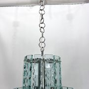 Italian cut glass chandelier by Zero Quattro. 1970s