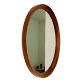Danish Teak wood Round Mirror. 1960s