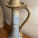 Blue ceramic candle holder