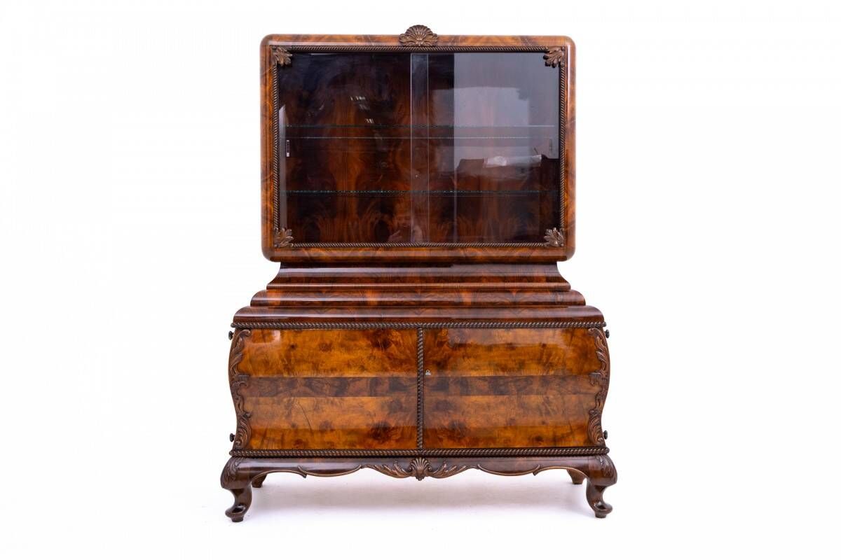 Display cabinet, Poland, circa 1930. RESTORED.