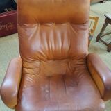 Lounge chair edited by Ring mobelfabrikk Scandinavian leather