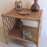 Vintage rattan side table