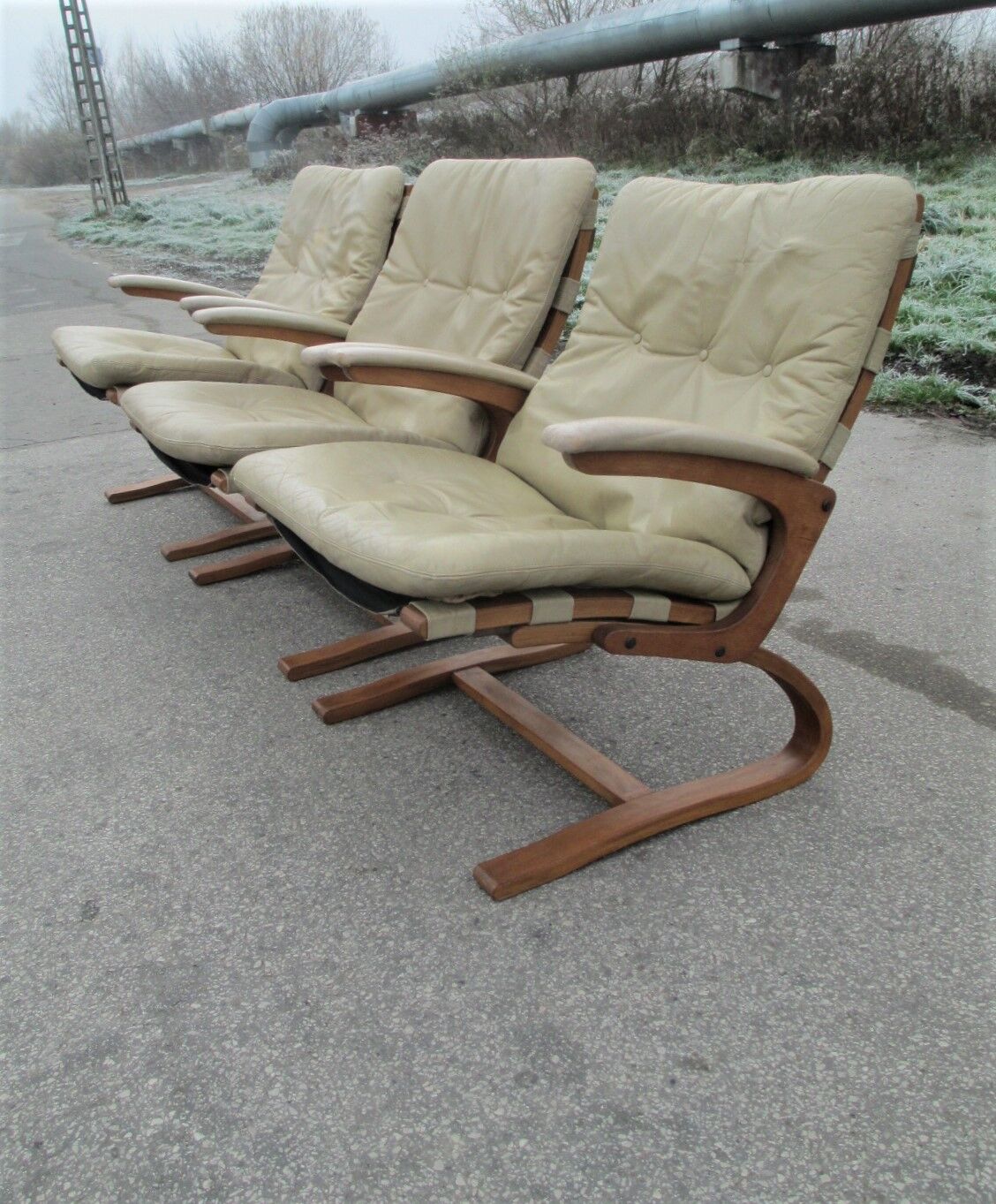 Set of Three Armchairs, Rybo Rykken & Co., Norway, 1970s