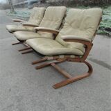 Set of Three Armchairs, Rybo Rykken & Co., Norway, 1970s