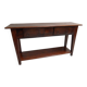 Table d'appoint en chêne ancien avec 2 tiroirs