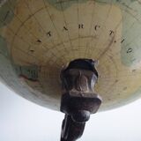 Earth globe l lebegue world map with cast 60cm paris xix