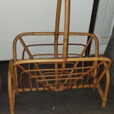 Rattan magazine holder