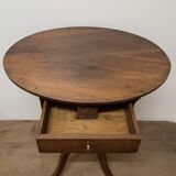 Pedestal table that can be transformed into a small walnut dressing table
