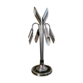 Space Age Chrome lamp and aluminum  Italy, 1970s 80x30