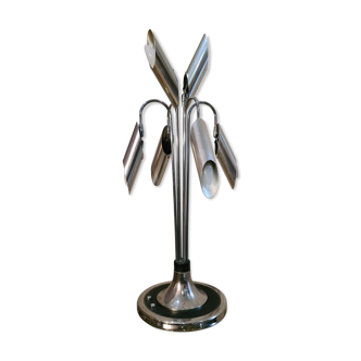 Lampe space age chrome et alu  Italy 1970s