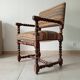 Ancien fauteuil "caqueteuse" de style Louis XIII