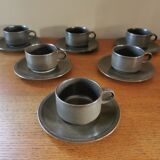 Suite of 6 vintage cups Campana Villeroy and Boch