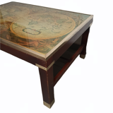 Table basse mappemonde vintage