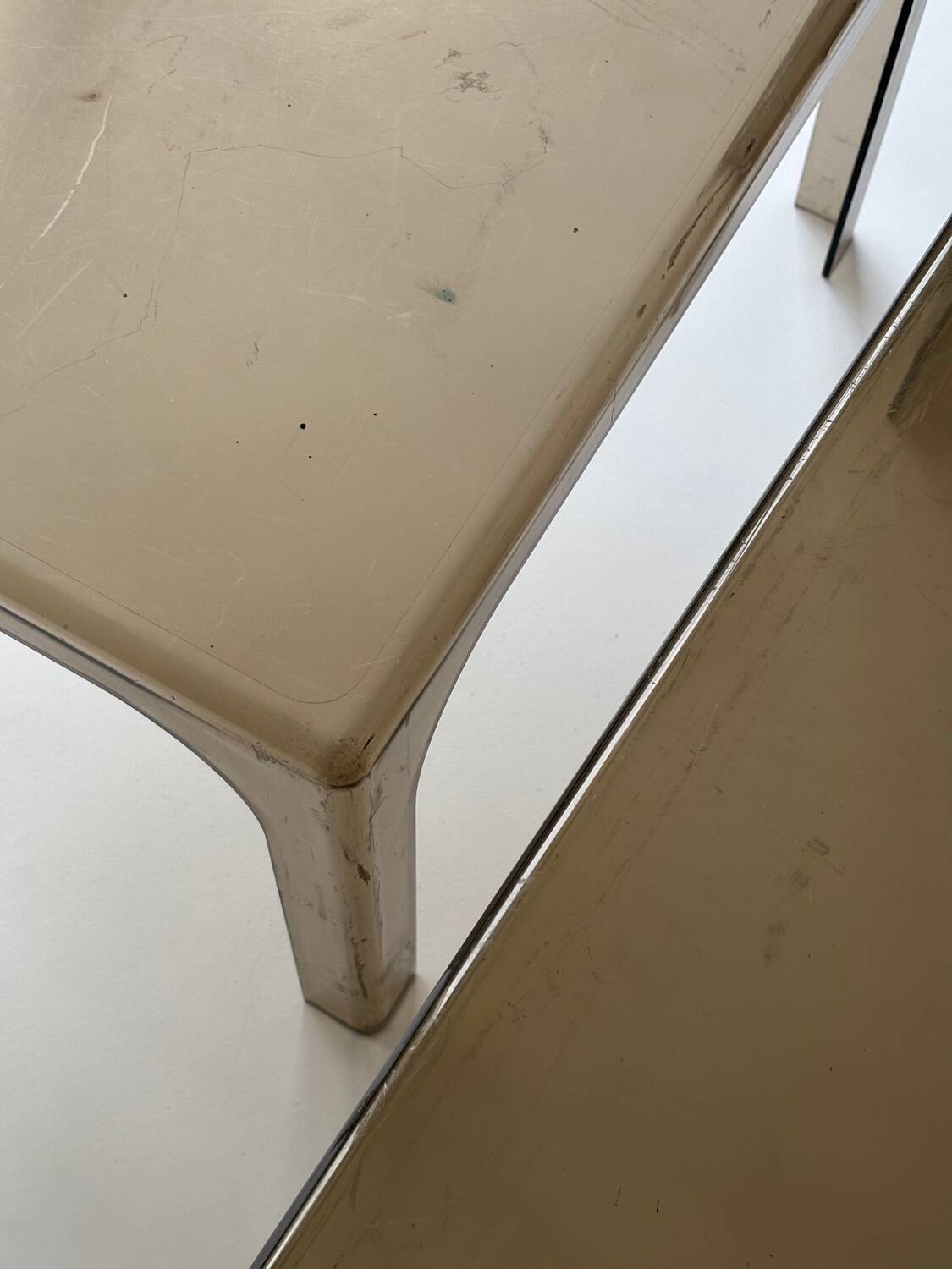 Smoked plastic coffee tables 1970