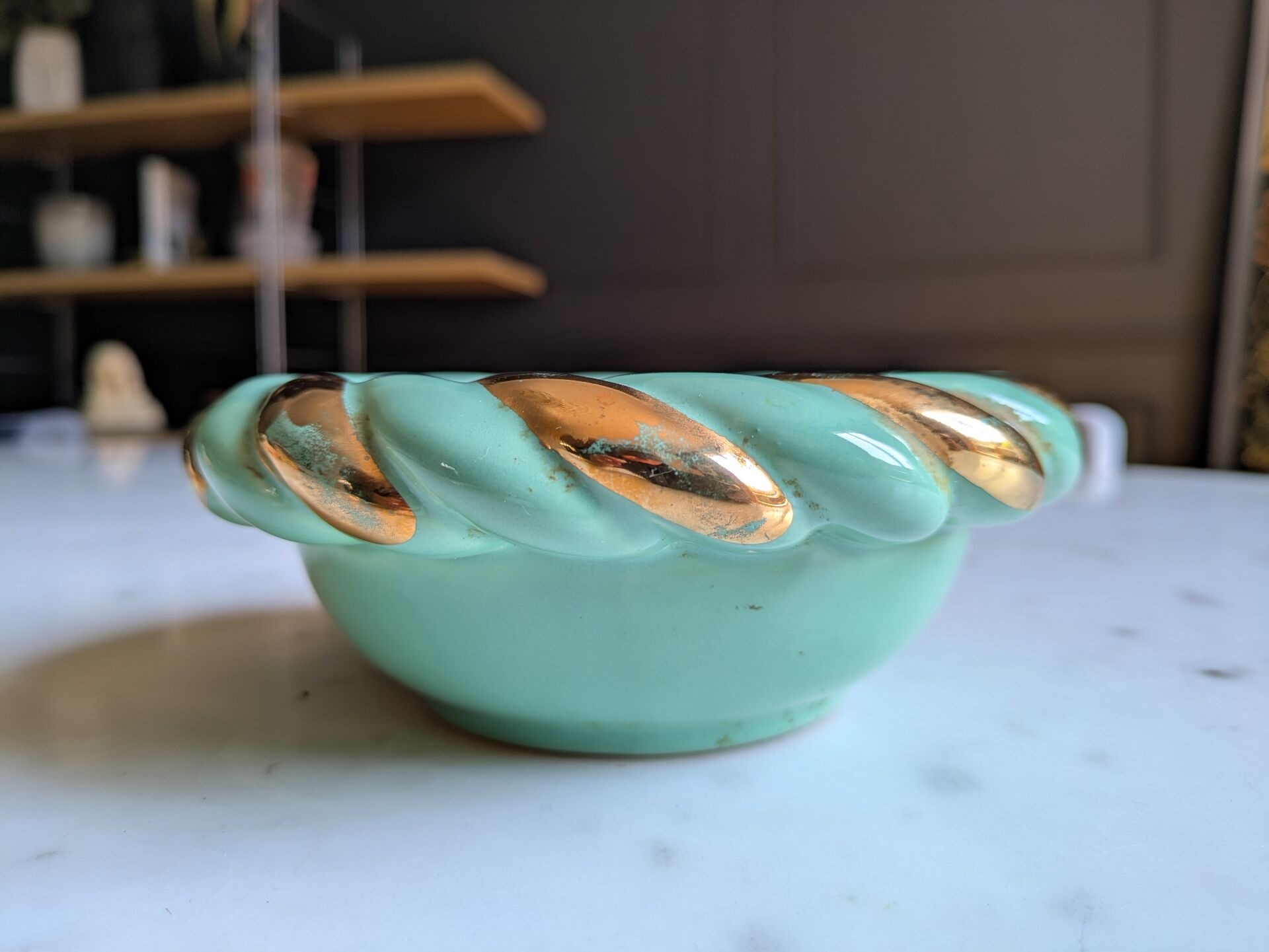 Rare Mid Century glazed ceramic ashtray