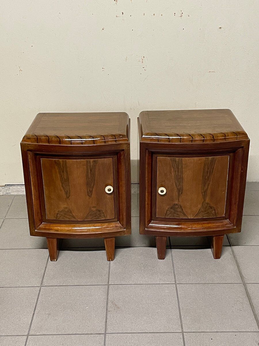 Comodini Art Déco, Italia, anni '30, set di 2