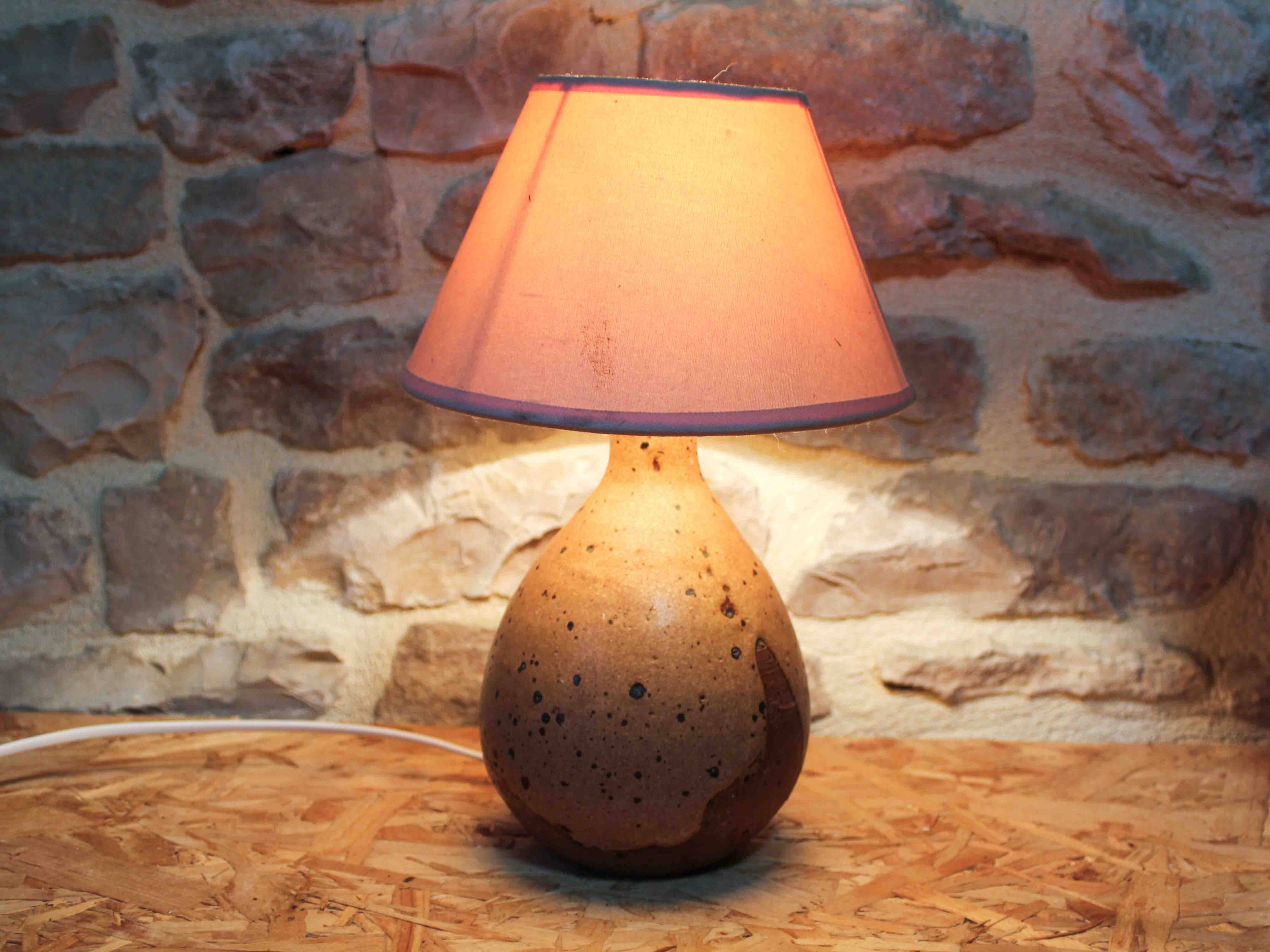 Glazed stoneware lamp base