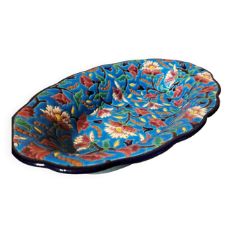 Longwy enameled fruit bowl