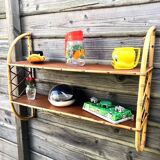 Rattan “arc” shelf