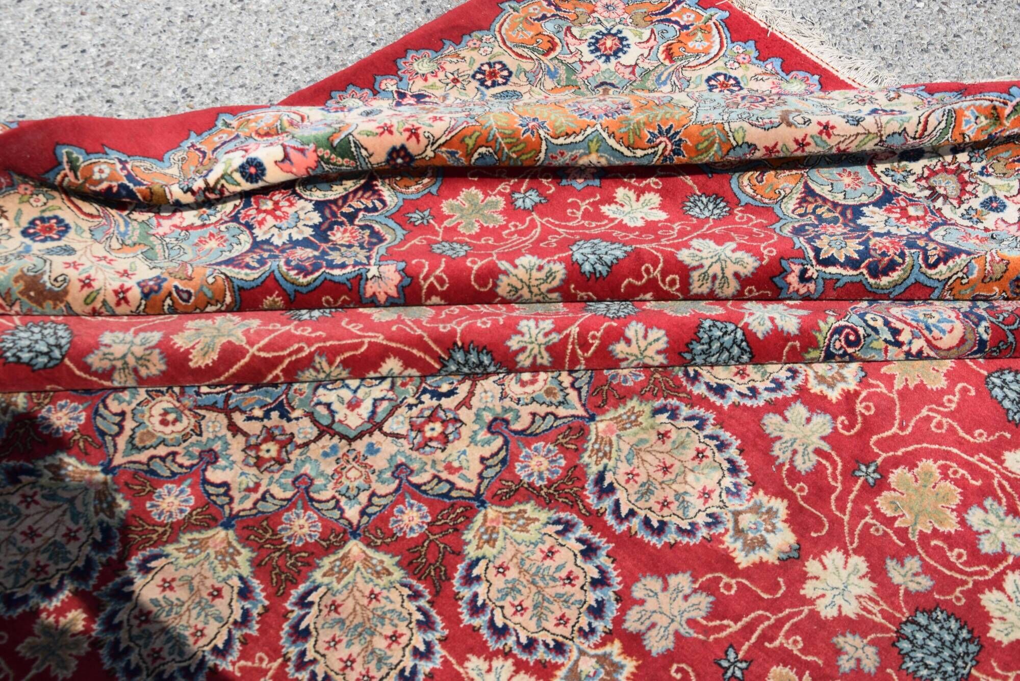 Large Oriental Rug Iran, Kashan Persian - 4.45 x 3.30 Meters - Mid 20th Century: Kork Wool