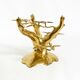 70s coffee table, model Bonsai by Willy Daro, made of brass and fire-gilded