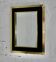 Jean-Claude Mahey mirror. Black lacquered wood and gold metal. 1970