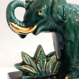 Elephant art deco bookends