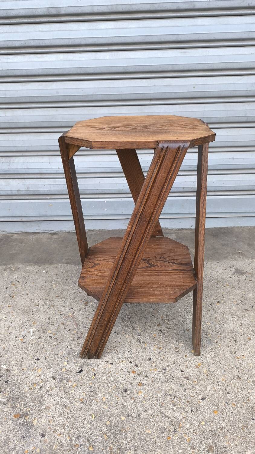 Art Deco oak side table