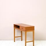 Vintage teak console with drawer
