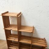 80' pine staircase bookcase shelf