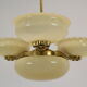 Art deco rare Brass Chandelier,1930's.