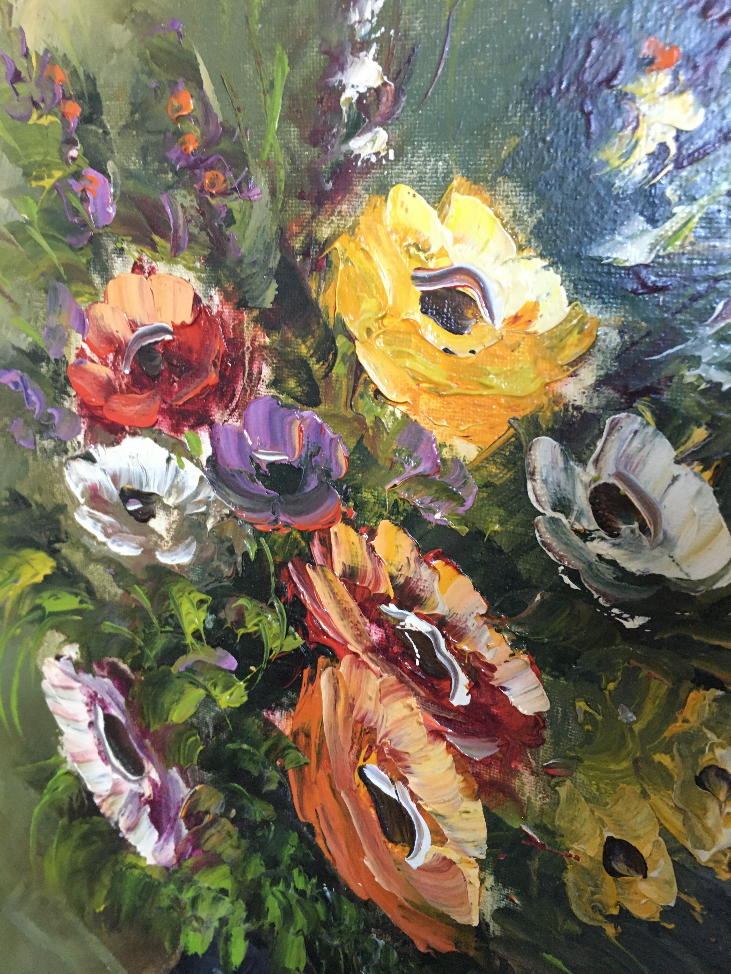Painting on canvas bouquet of flowers